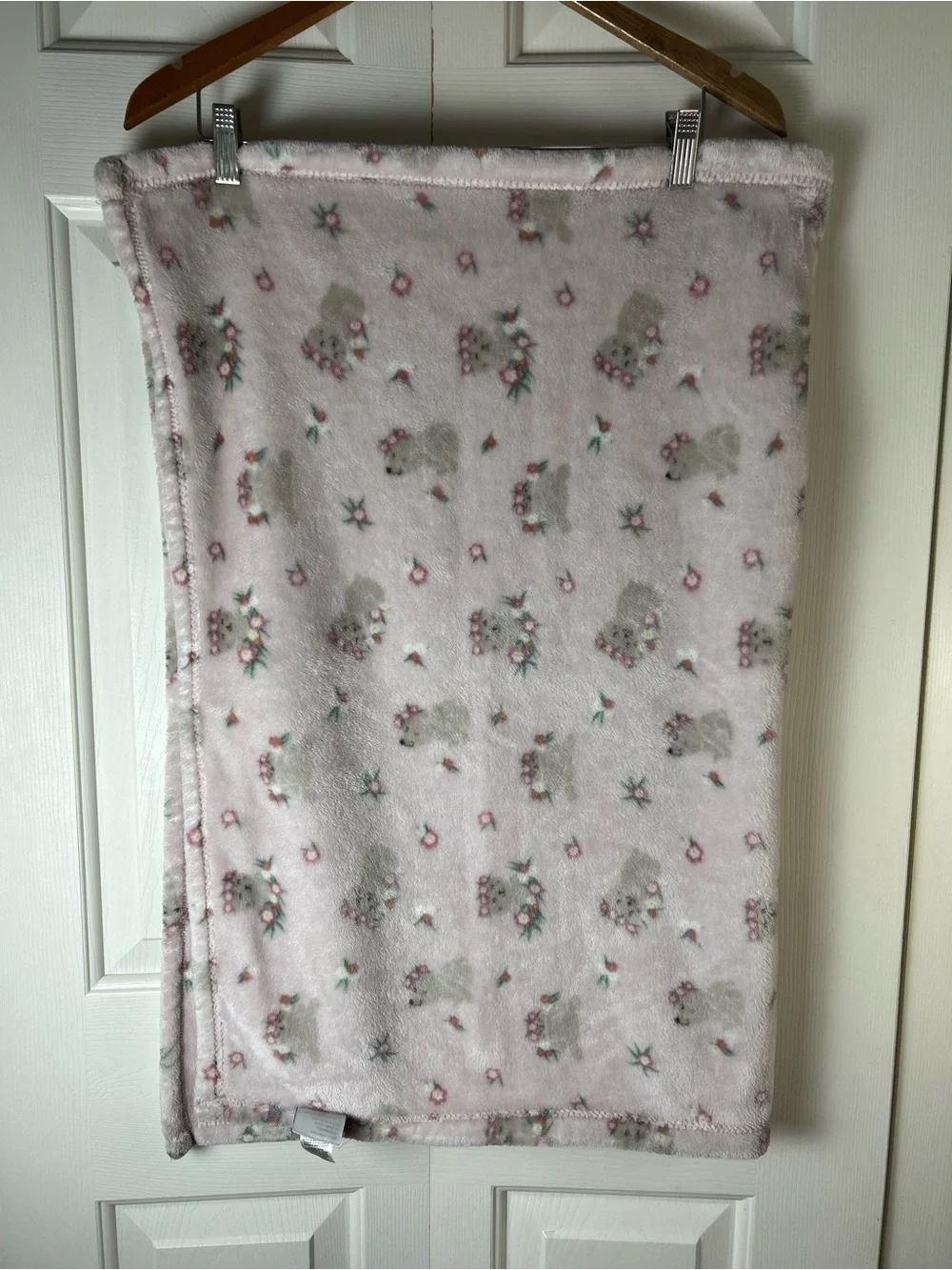 Adirondack Baby Flower Crown Teddy Bear Blanket Pink White Green Tan Floral